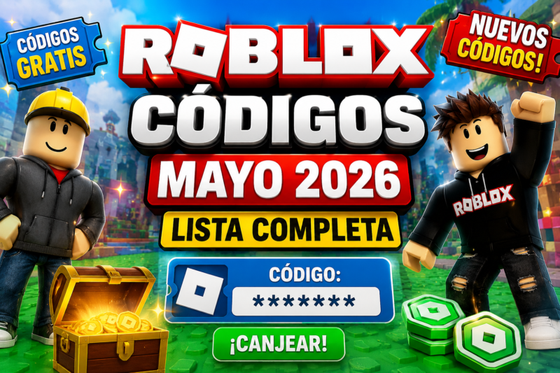 Códigos Roblox Mayo 2026 Lista Completa